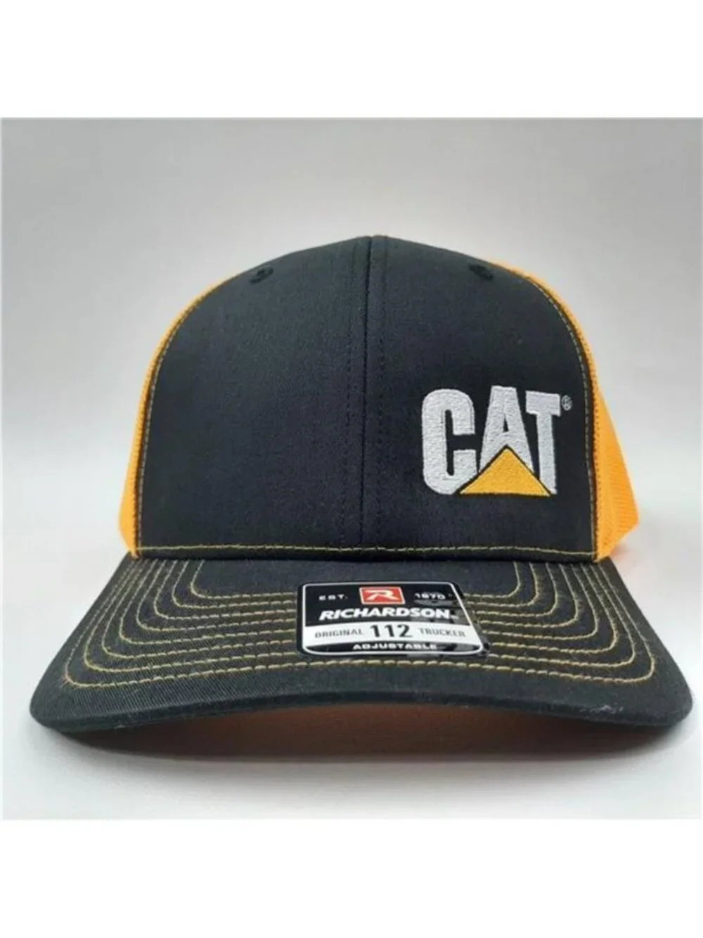 Womens Industrial Workwear Embroidered Richardson 112 Trucker Hat Black US Made